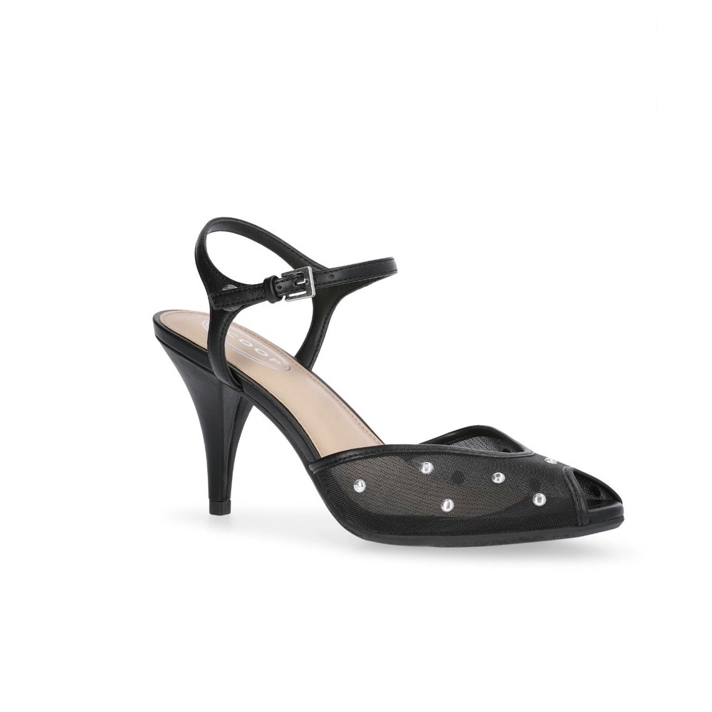 Women mesh heels peep toe with strap size 9